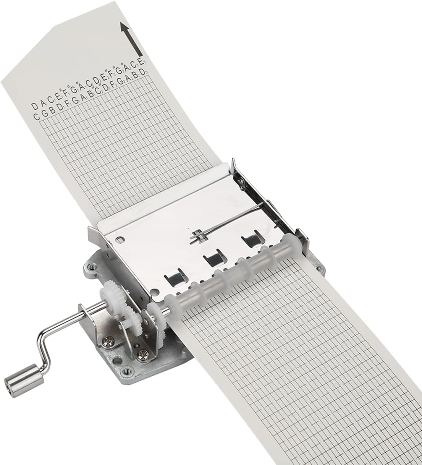30 Note DIY Hand Crank Music Box Movement with Puncher and 20 Tapes for Music Lovers or DIY Enthusiasts