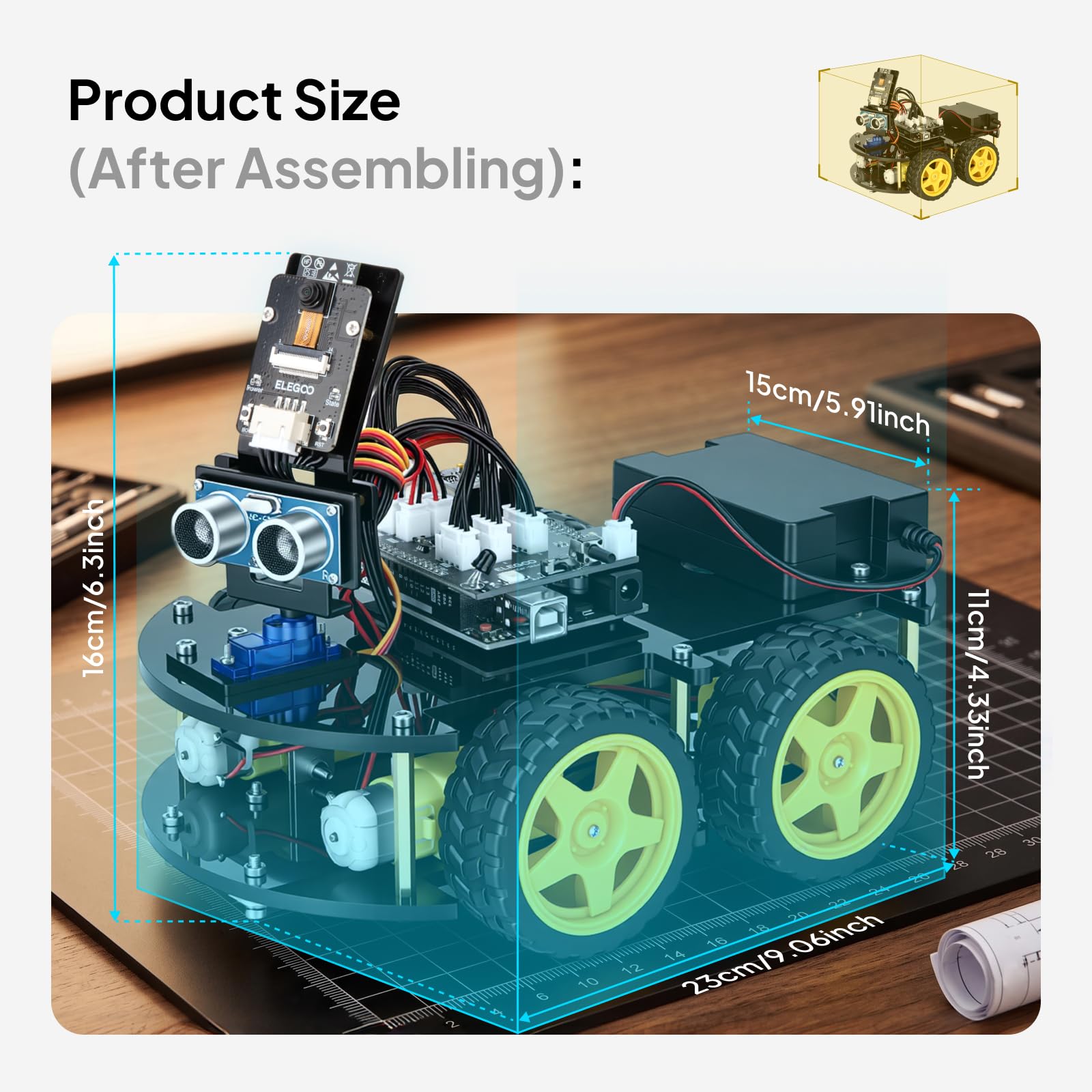 ELEGOO UNO R3 Smart Robot Car Kit V4 with Camera, Compatible with Arduino — Amazon image 4