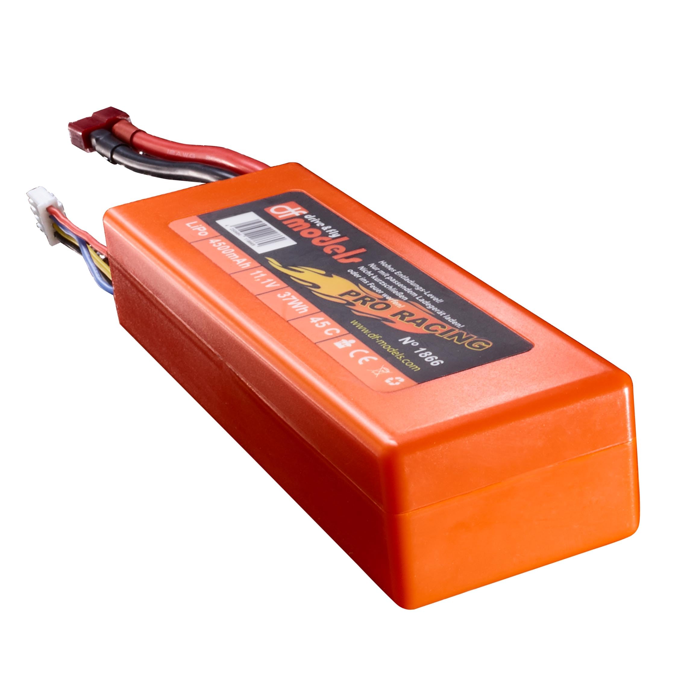 DF Lipo akumulator 3S 11,1 V 4500 mAh 45C twarda obudowa z wtyczką T