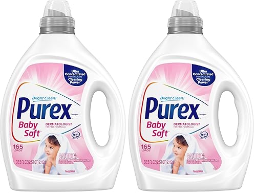 Baby Laundry Detergent Liquid,Ultra Concentrated,82.5 fl oz,165 Loads,Hypoallergenic,Dye Free,Gentle on