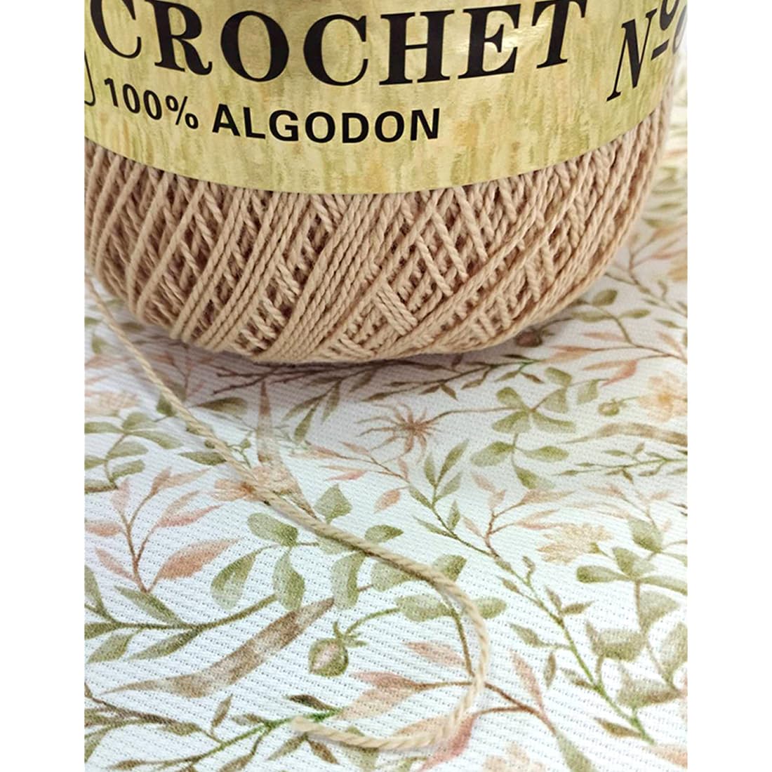 Filo di cotone nº8 (cotone 100%), gomitolo di lana fine da 80 grammi, lana per uncinetto, lavoro a maglia, artigianato, cucito, gancetto, amigurumi, fai da te, (8, beige)