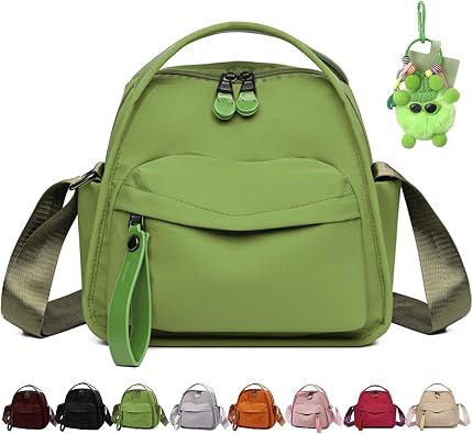 GDSAFS Casual Nylon Front Pocket Handbag, Crossbody Shoulder Bag, Large Capacity Lightweight Zipper, for Commuting Travel