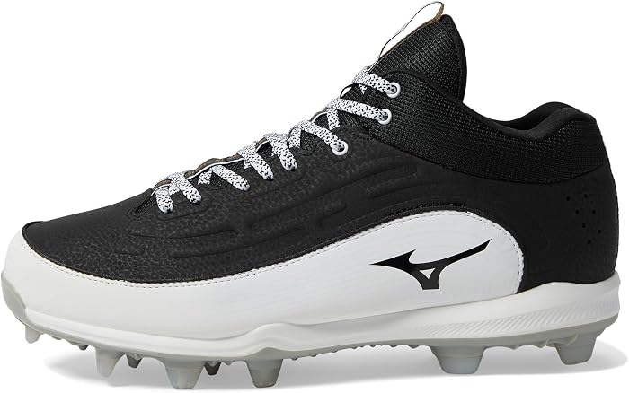Мужские бутсы Mizuno Ambition 3 Mid TPU Baseball Cleats, цвет: Чёрный — фото 2