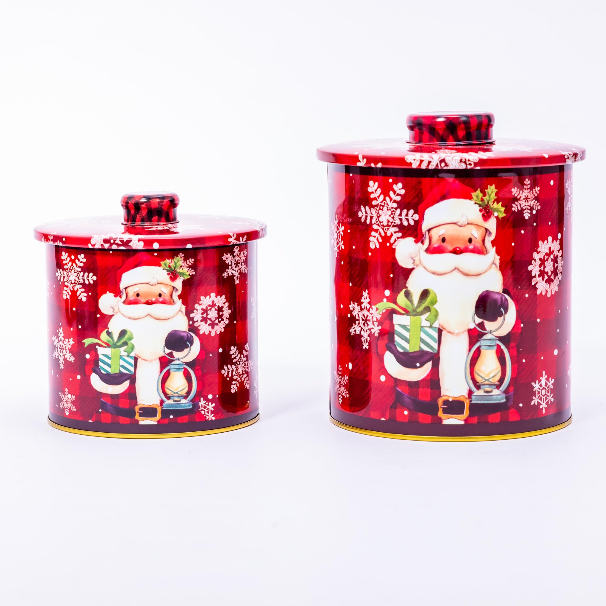 evelay Lot de 2 boîtes de rangement en étain pour thé, café, biscuits, biscuits