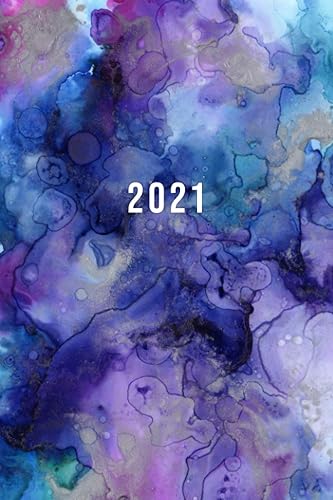 2021: Starting in April 2021 | Daily Planner With Hourly Time Slots 5am - 11pm | 6 x 9 Dated Agenda | 1 Day Per Page | Monday Start Appointment Calendar | Organizer Book | Soft-Cover Watercolor