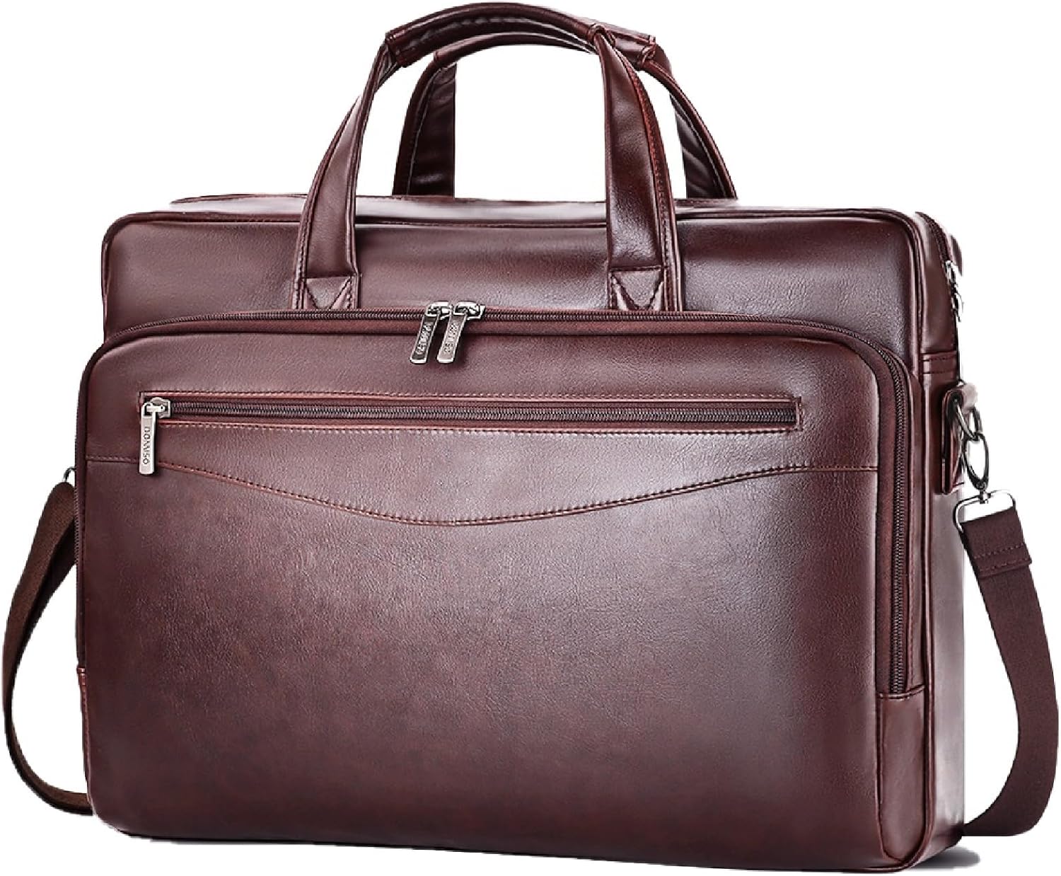 Laptop Bag High Capacity Leather Briefcase for Laptop Stylish Notebook Case for Men