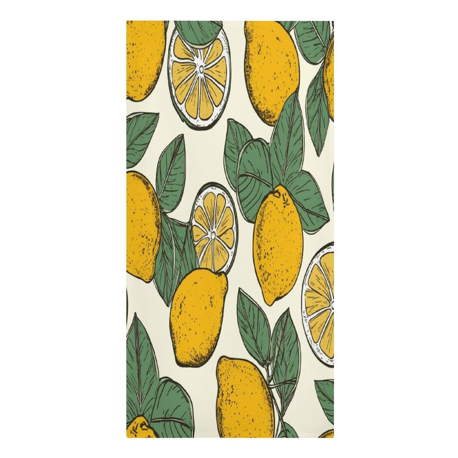 VstaDank Lemon Fruit Pattern Beach Towels 30"x61" Microfiber Super Absorbent Large Bath Towels Cozy Soft Swim Travel Towel Quick Dry Thin Pool Towel Beach Accessories for Outdoor Adult