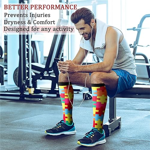 Miniatura 151 de CHARMKING Compression Socks for Women & Men Circulation (8 Pairs) 15-20 mmHg is Best Support for Athletic Running,Cycling