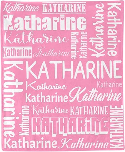 Personalized Blanket for Kids Adults Personalized Name Blanket Custom Blanket with Name Personalized Gifts for Christmas Birthday Valentines Day Mothers Fathers Day (Pink, 60"x80")