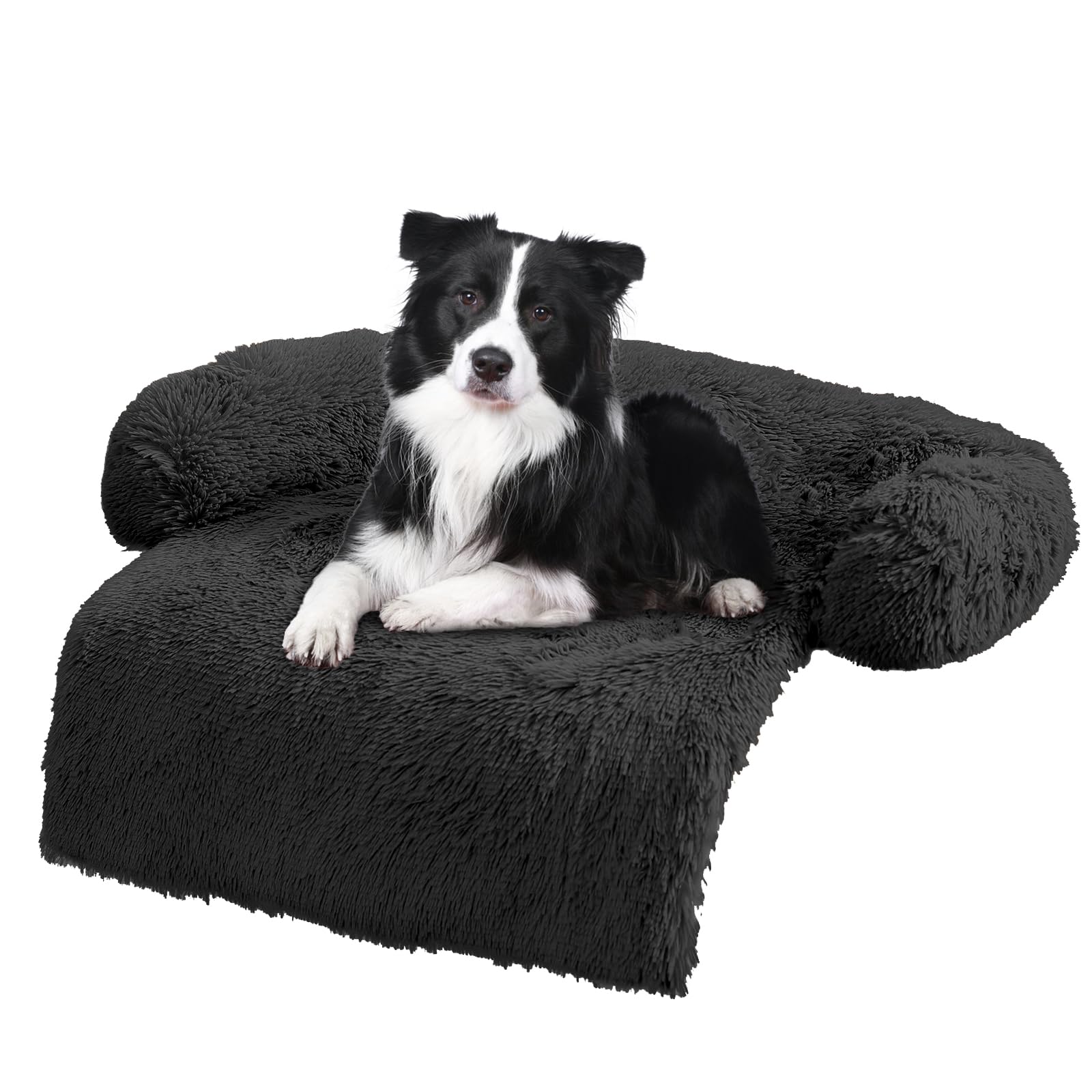 ANWA Soft Plush Dog Sofa Bed - Furniture Protector Cover Mat, Washable Couch Cushion 102x102x16cm โ image 1