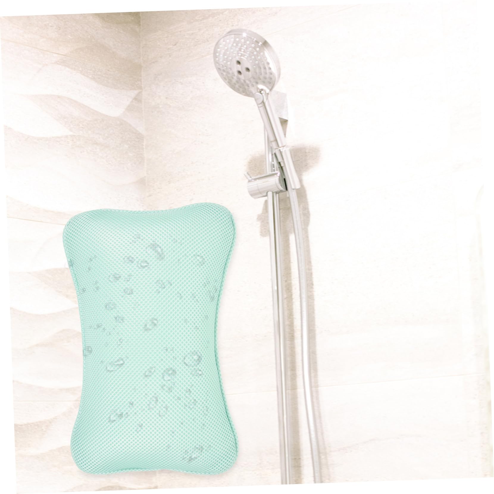 Beaupretty Oreiller de Bain Relaxant Ventouses en Silicone Antidérapantes Forme Confortable en Polyester Respirant Couleur Aléatoire pour Spa et Bain Domestique