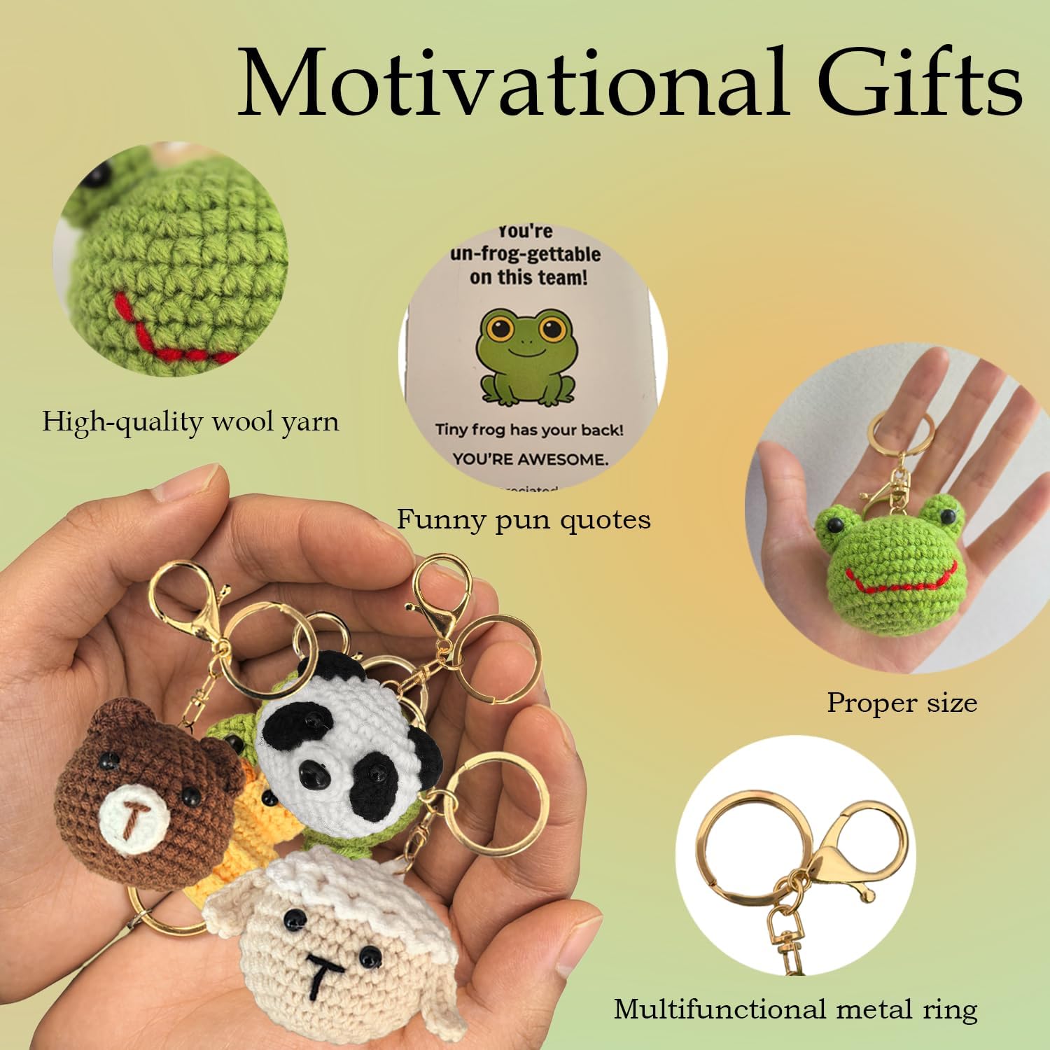 Appreciation Gifts Bulk Crochet Animal Keychains Small Thank You Gifts for Employees