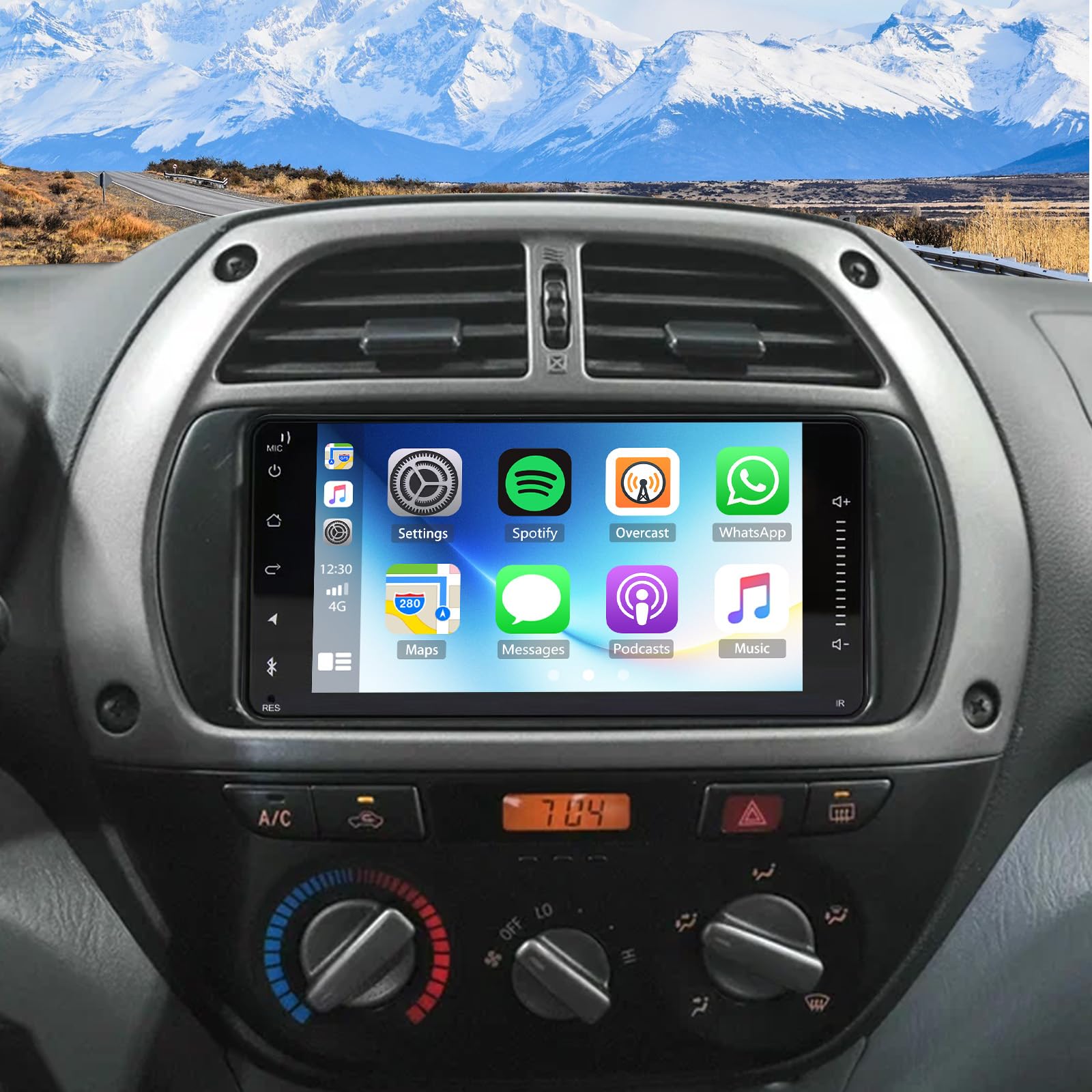 2+32G Android 13 Autoradio Stereo per Toyota RAV4 2000-2005 con Carplay Android Auto, 7 pollici Touch Screen Radio Lettore Multimediale con navigazione GPS FM Schermo diviso Bluetooth Wifi