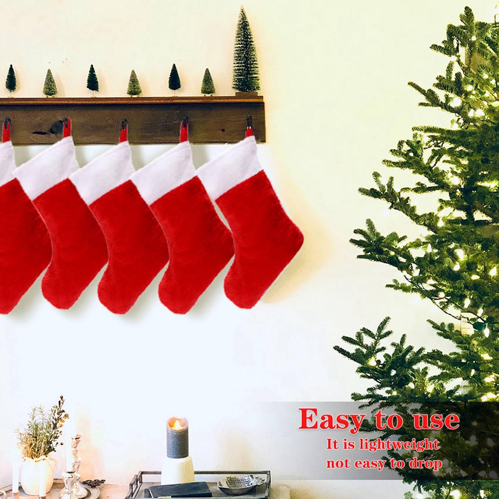 30 STÜCKE Roter Filz Weihnachtsstrümpfe Weihnachtsstrümpfe Halter Socken Home Kamin Geschenk Aufbewahrungsbeutel für Den Urlaub