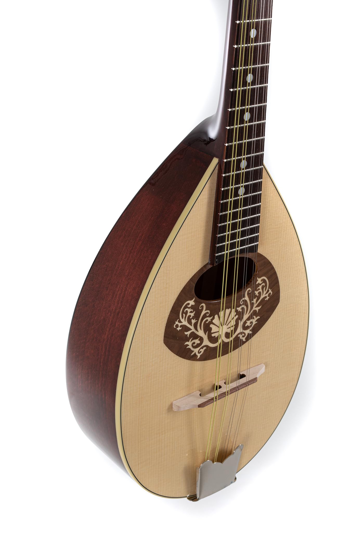 GEWA Mandoline Pro Arte Modèle 1 - Mandoline plate - Forme portugaise - Table en épicéa massif - Fond/éclisses en érable massif - Haute brillance - Fabriqué en Europe