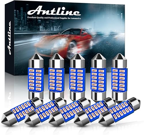 Miniatura 7 de DE3175 DE3021 DE3022 3175 - Bombilla LED azul de 1.22 pulgadas, superbrillante, Canbus, libre de errores, 12 voltios, repuesto para interior de