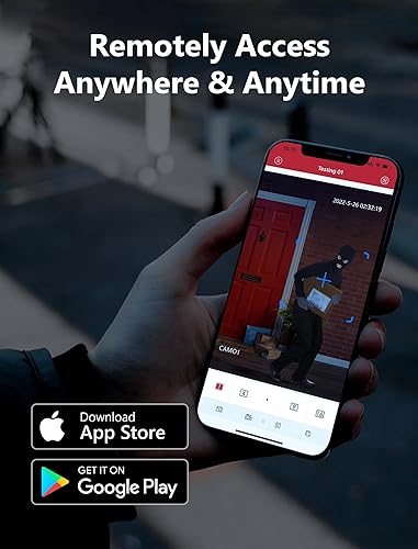 Miniatura 6 de EZFIX - Sistema de cámara de seguridad con cable 4 unidades 2MP1080P HD cámara de seguridad para exteriores con disco duro de 1 TB visión nocturna a