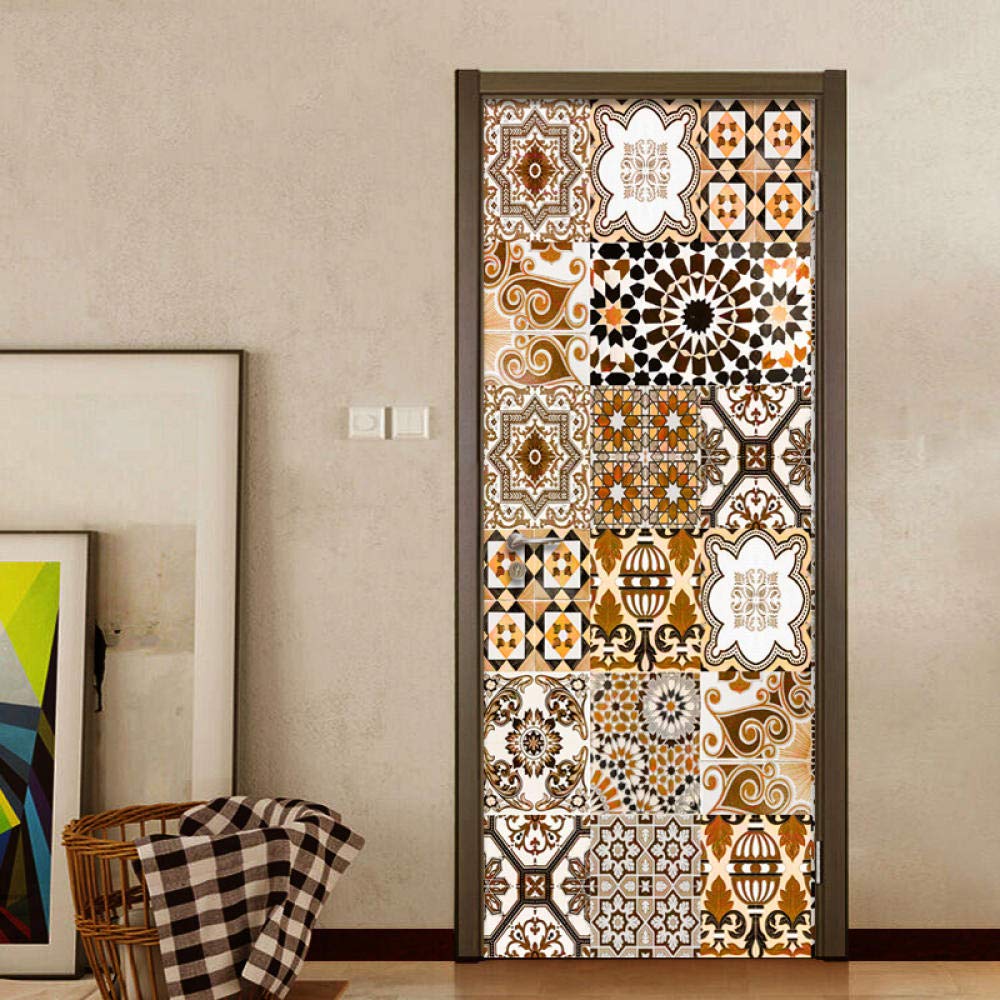 Autocollant Porte 3D Trompe L'Oeil GSKBDQ 77x200cm - Papier Peint Espace Créatif, Imperméable Et Amovible Pour Décoration Murale
