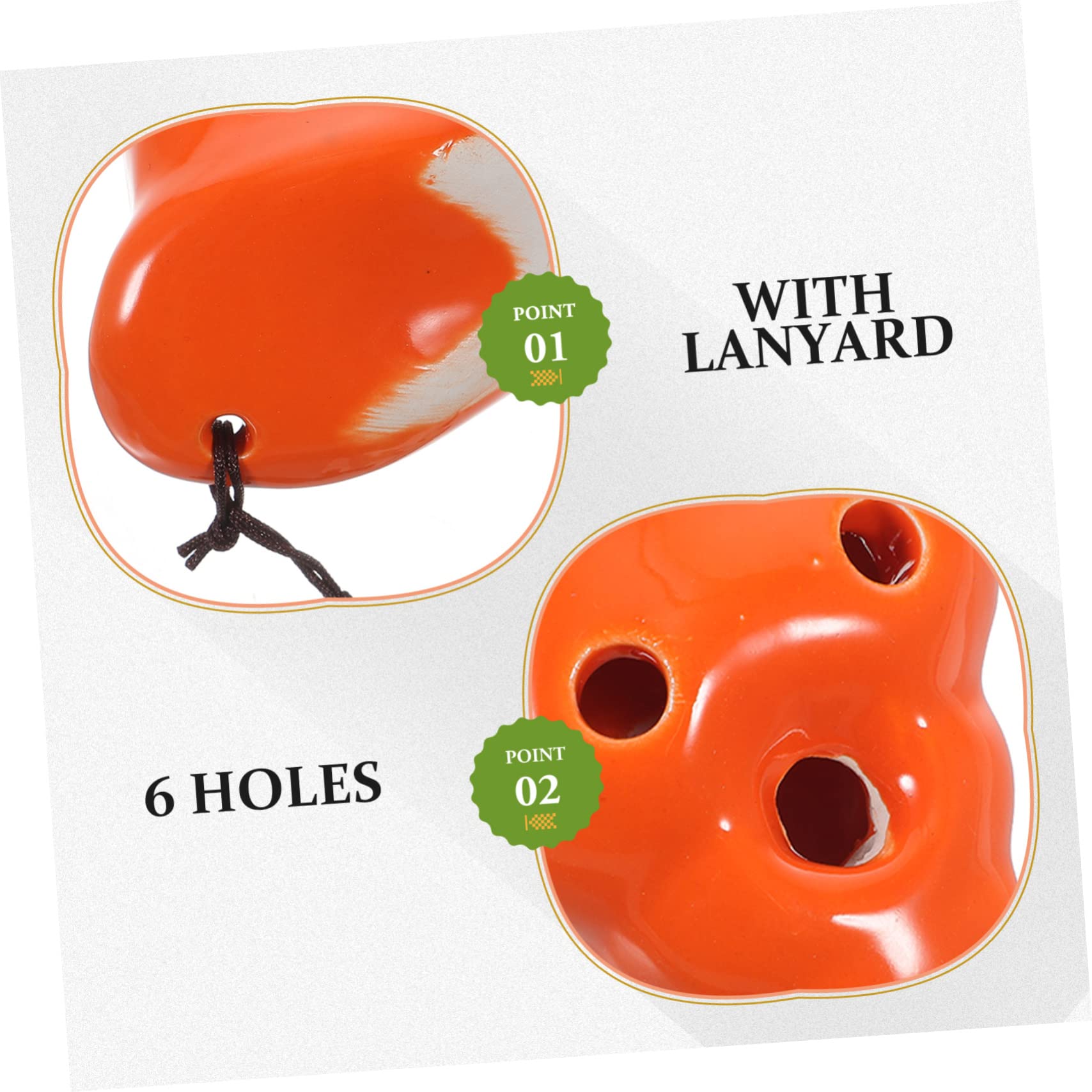 Yardwe Beginner Wind Instrument 6-hole Conch Ocarina Ceramic Boys and Girls Practice Ocarina