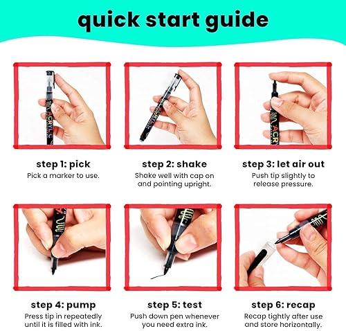 Miniatura 8 de Chalkola 15 bolígrafos de pintura acrílica de punta extrafina para pintura de roca, lienzo, madera, cerámica, vidrio, marcadores de pintura acrílica