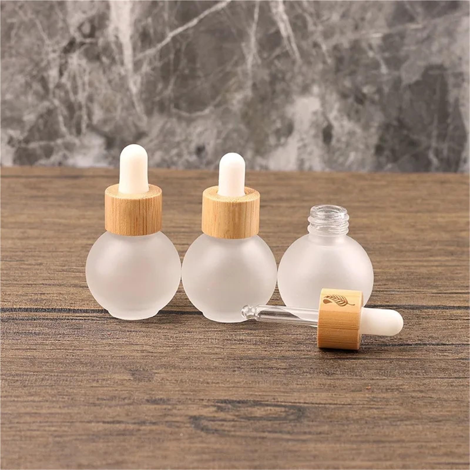 Gotero Botella cuentagotas recargable, aceite esencial esmerilado, líquido de vidrio, gota 20ml for botellas pipeta masaje(30pcs)