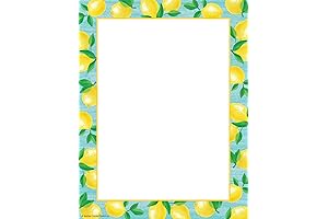 Lemon Zest Border Computer Paper: The Perfect Stationery for Any Occasion