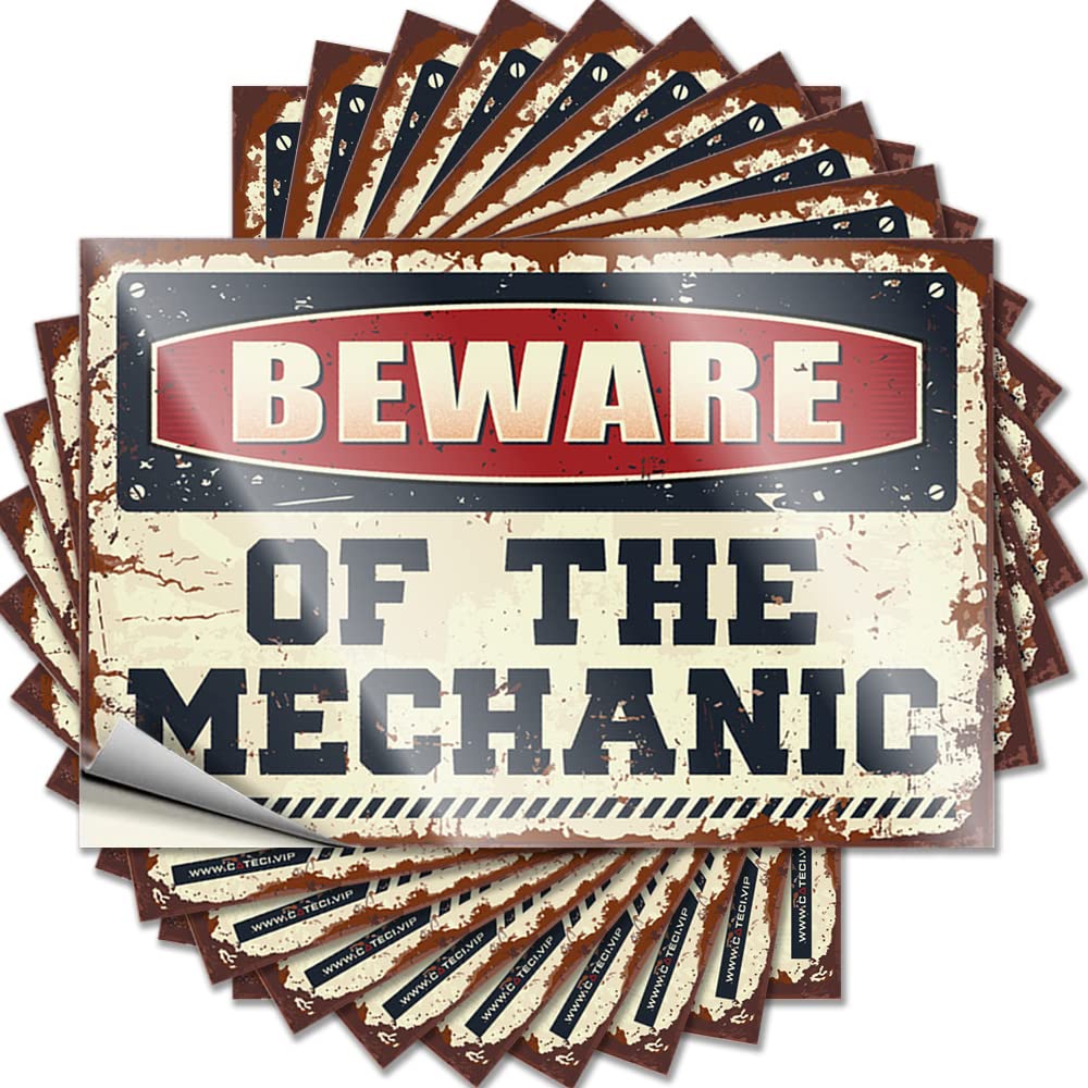 Lettering Sticker Beer Accessories Easy Apply | Beware of The Mechanic Positive Hat Peel and Stick(6X9CM)