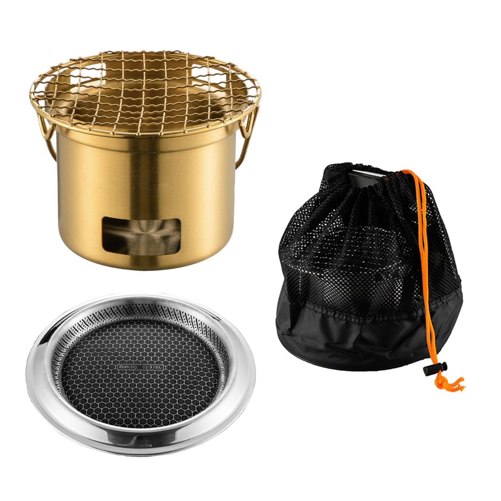 Tsophreniq 304Stainless Steel Campings Stove Portable Campfires Grills Efficient Burning Cooking Equipment for Outdoor Use Portable Grilling