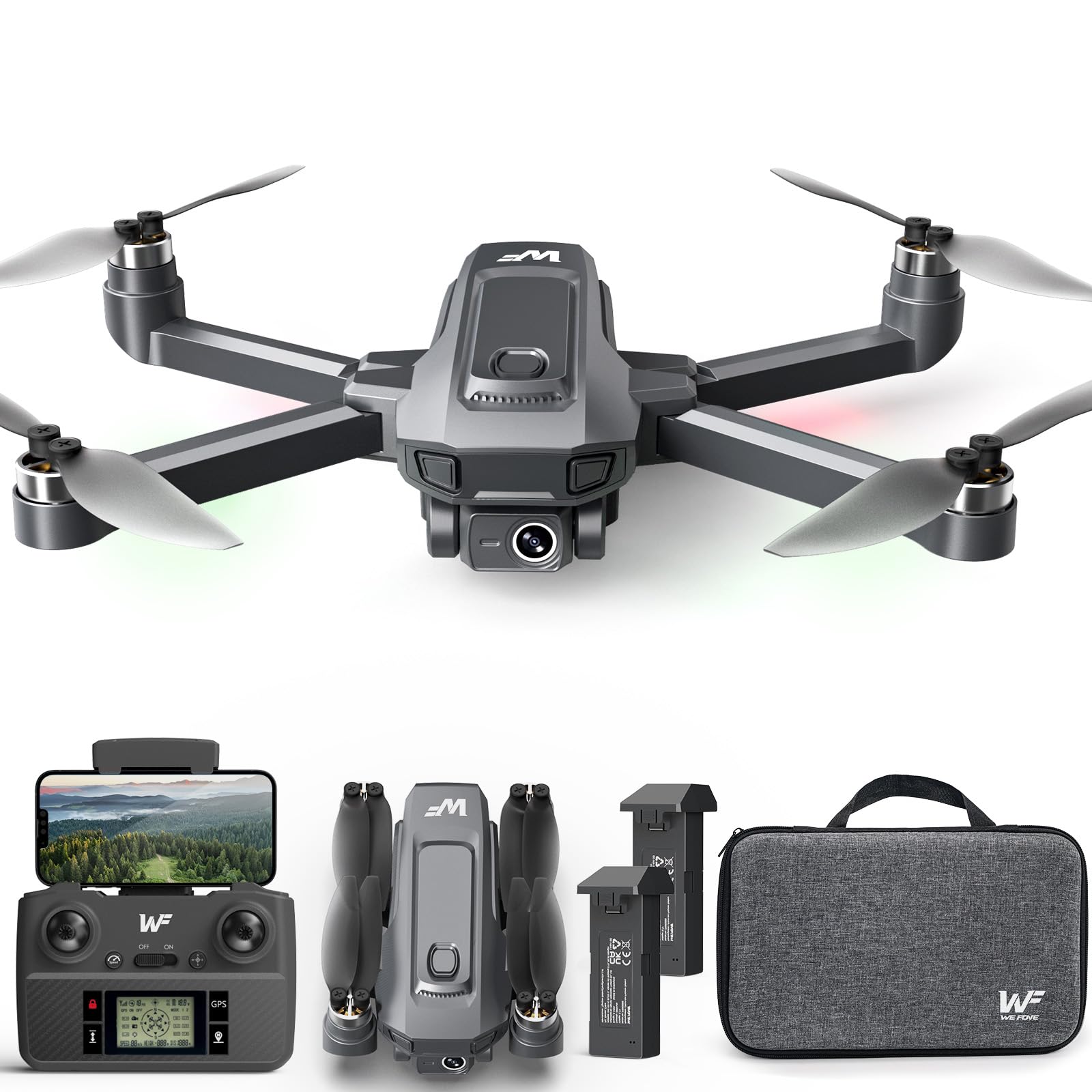 Amazon.co.jp: ドローン カメラ付き 屋外 WeFone gps 搭載 4K