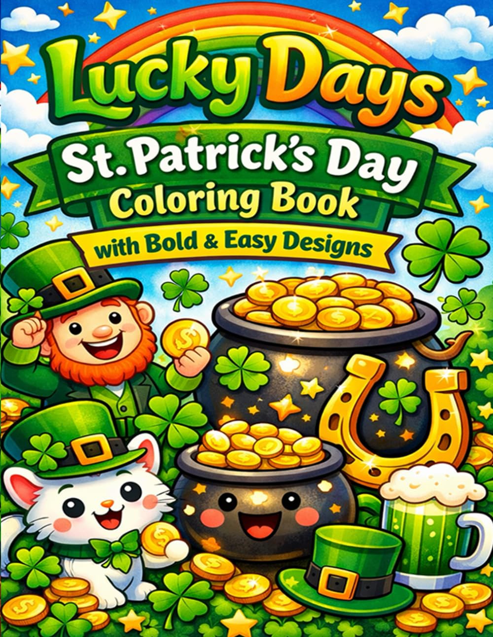Lucky Days: St. Patrick’s Day Coloring Book with Bold & Easy Designs