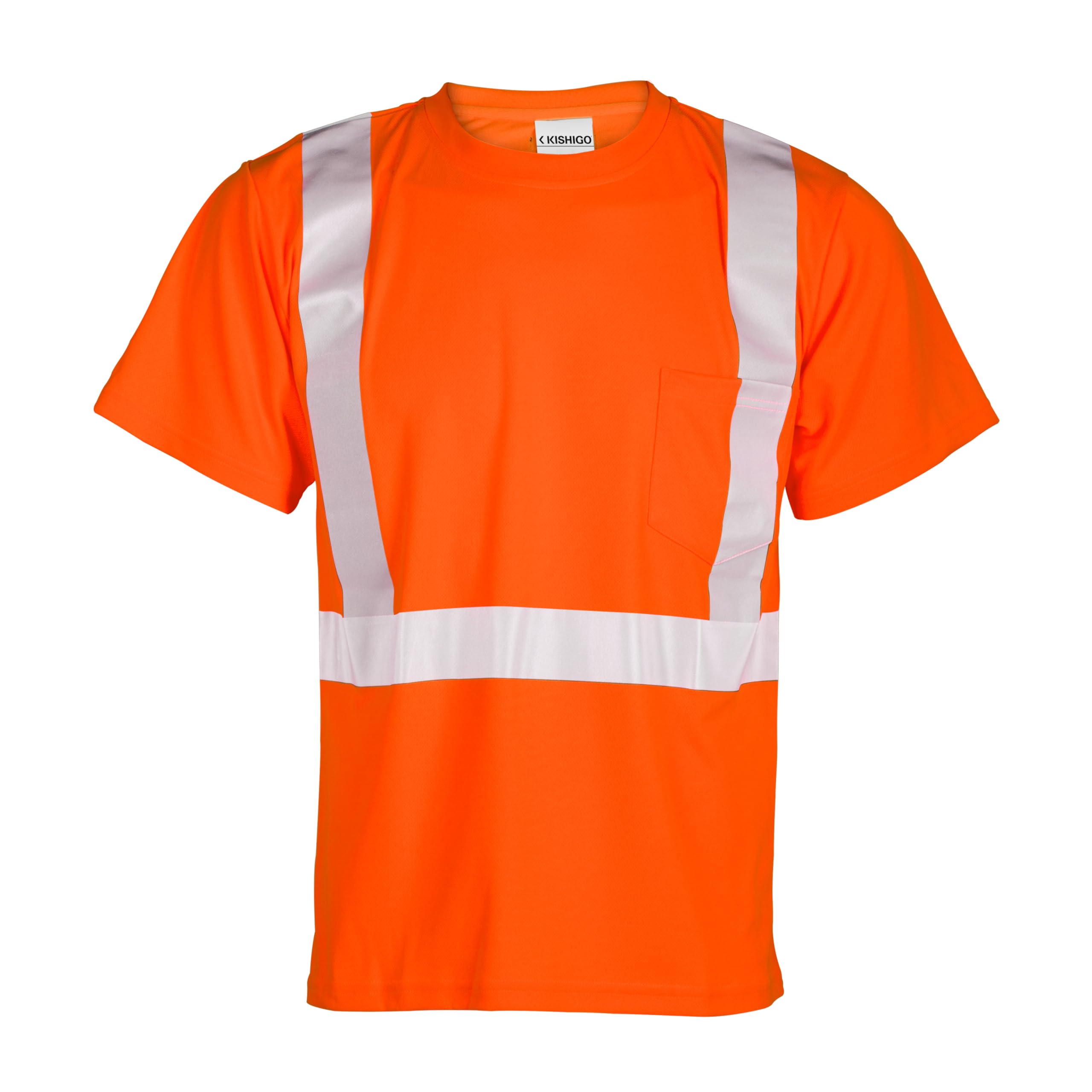 Kishigo 9111 Polyester Economy Series Class 2 T-Shirt, Large, Orange