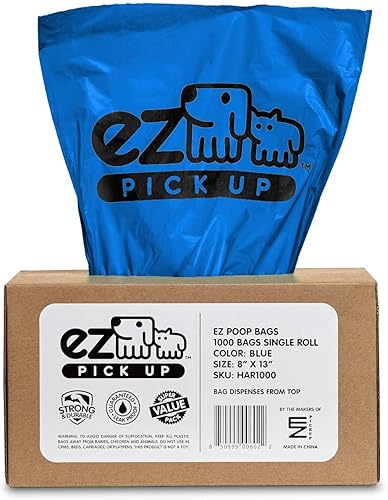 EZ Pickup Bolsas de basura para perros de 1000 unidades, bolsas para excrementos