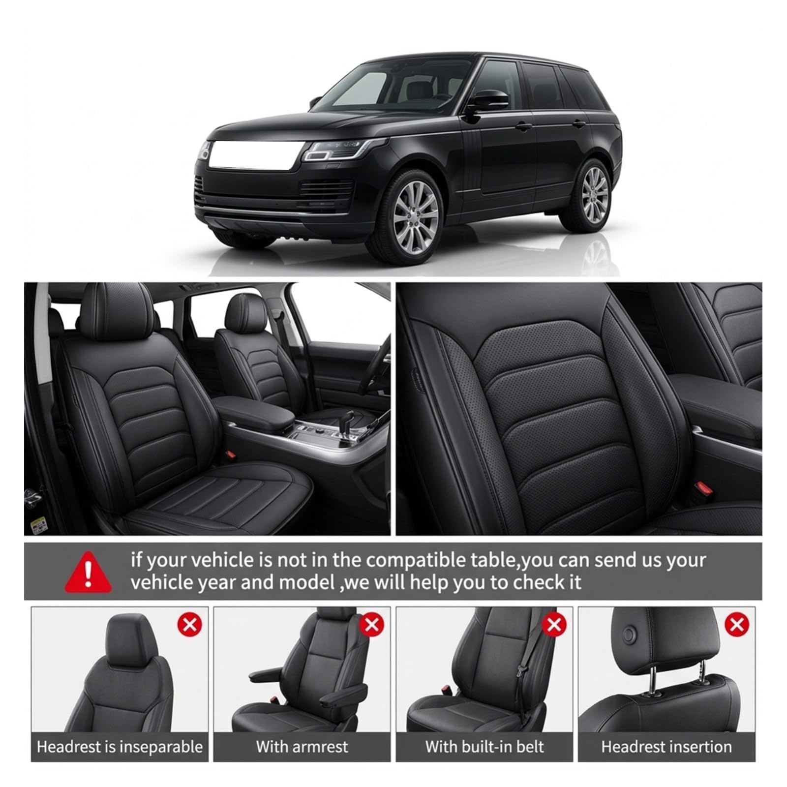 Fundas Asientos Coche Universal para Renault Austral 2024-2026,5 Asientos-Delanteros y Traseros Compatibles con Airbags Laterales, Material Piel Impermeable-Gris