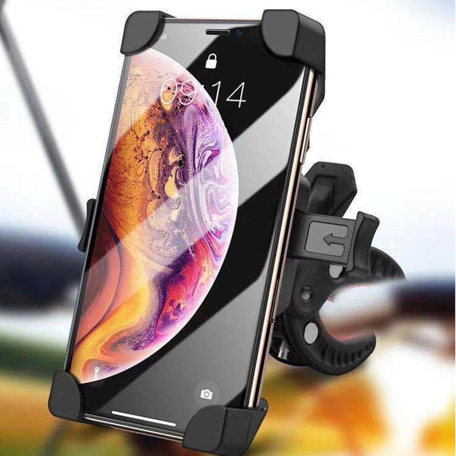 4X Supporto per Telefono da Bicicletta, Supporto per Manubrio, Accessori per Ciclismo, Supporto per Telefono