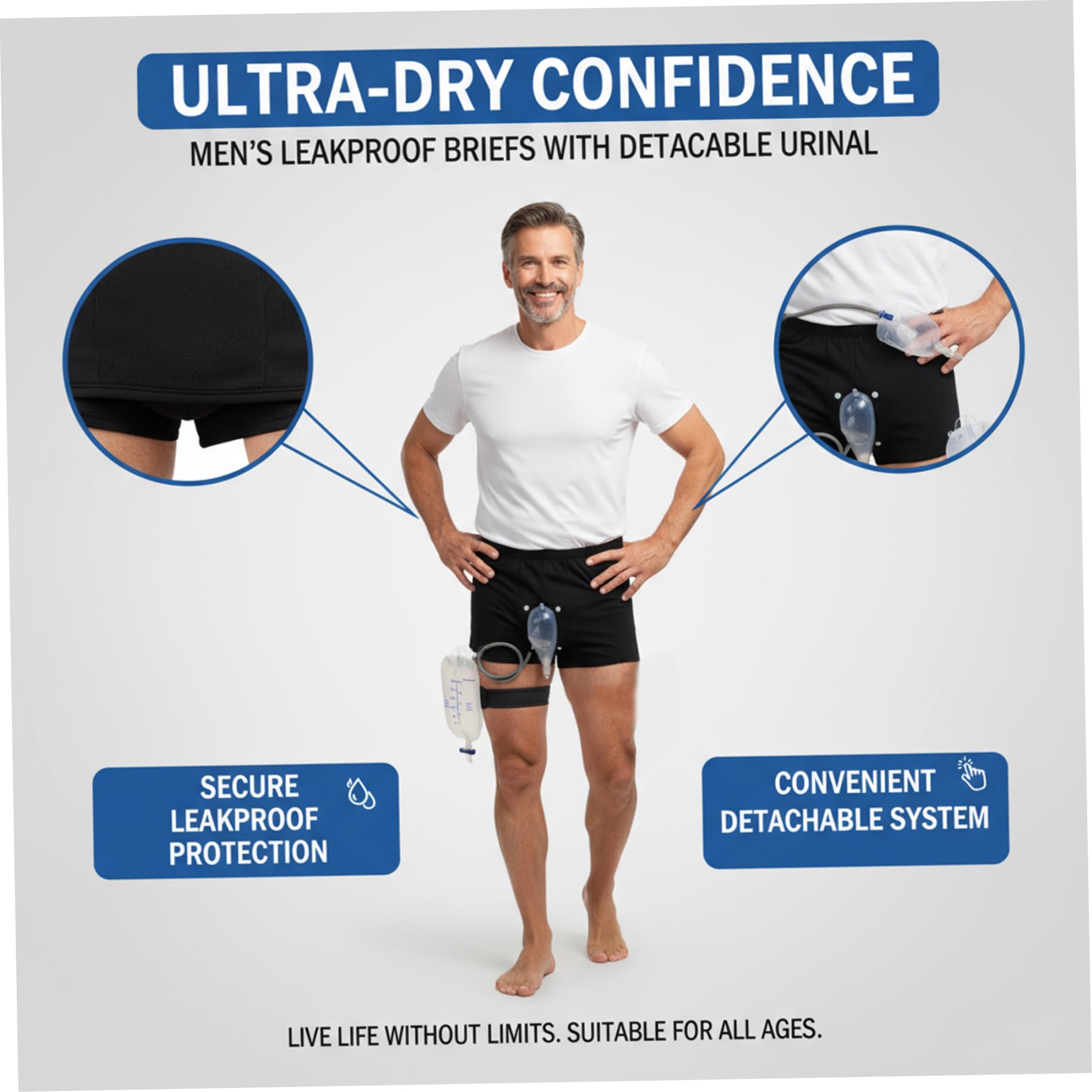 Orinatoio Portatile Da Parete Per Uomo – Con Valvola Di Scarico E Tubo, Senza Acqua E Antiodore, Per Camper, Giardino E Cantiere