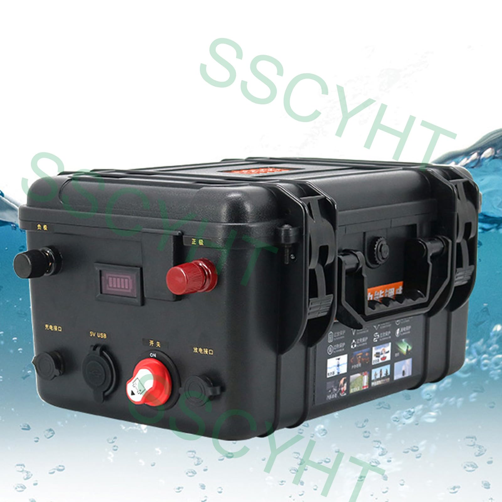 Batteria Litio DATOUBOSS 12V 200Ah LiFePO4 - Per Camper, Barca, Pannelli Solari, 15000 Cicli, Garanzia 10 Anni