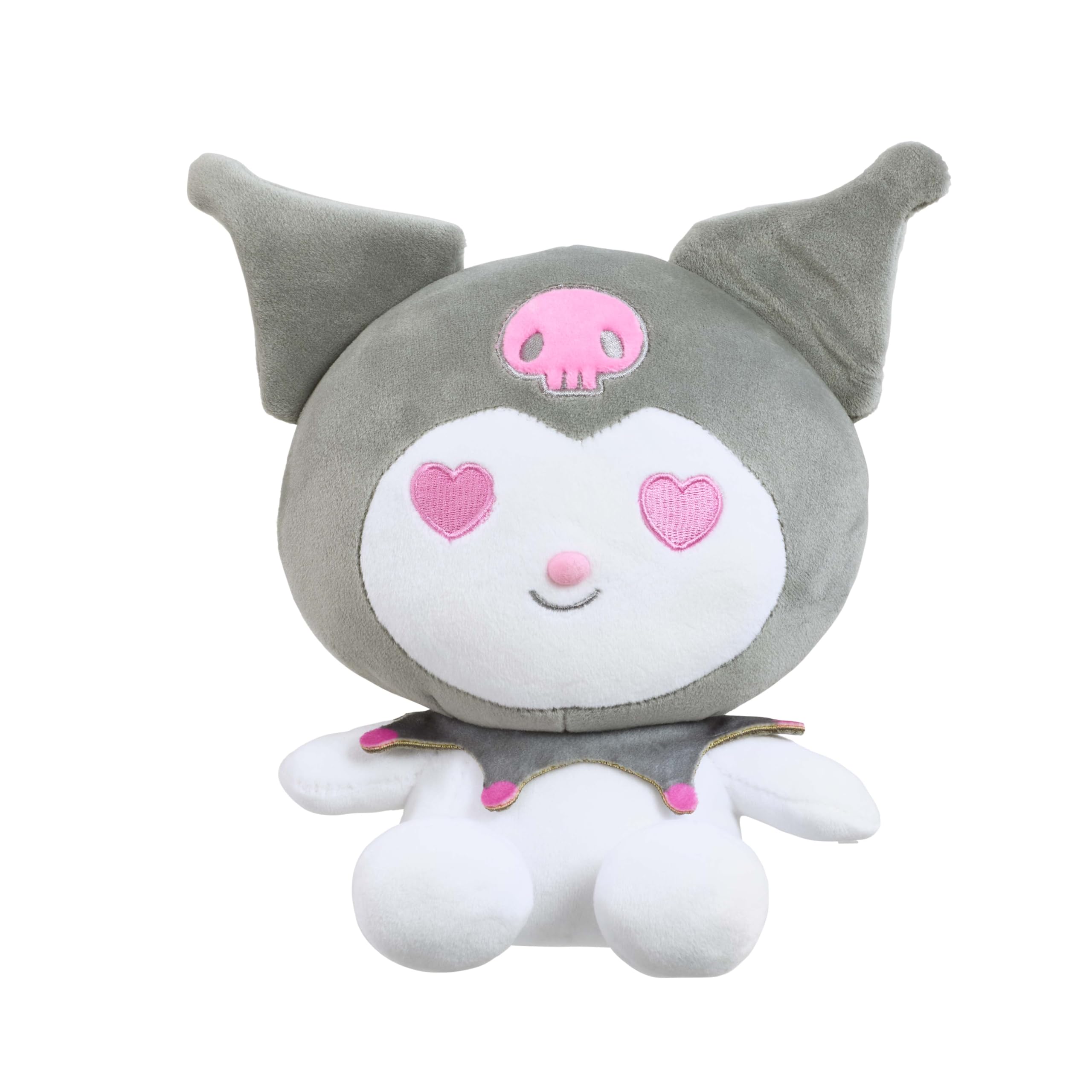 Hello Kitty Kuromi Plush, 16cm Soft Toy, Cute Kuromi Character in Signature Outfit, Official Licensed Merchandise