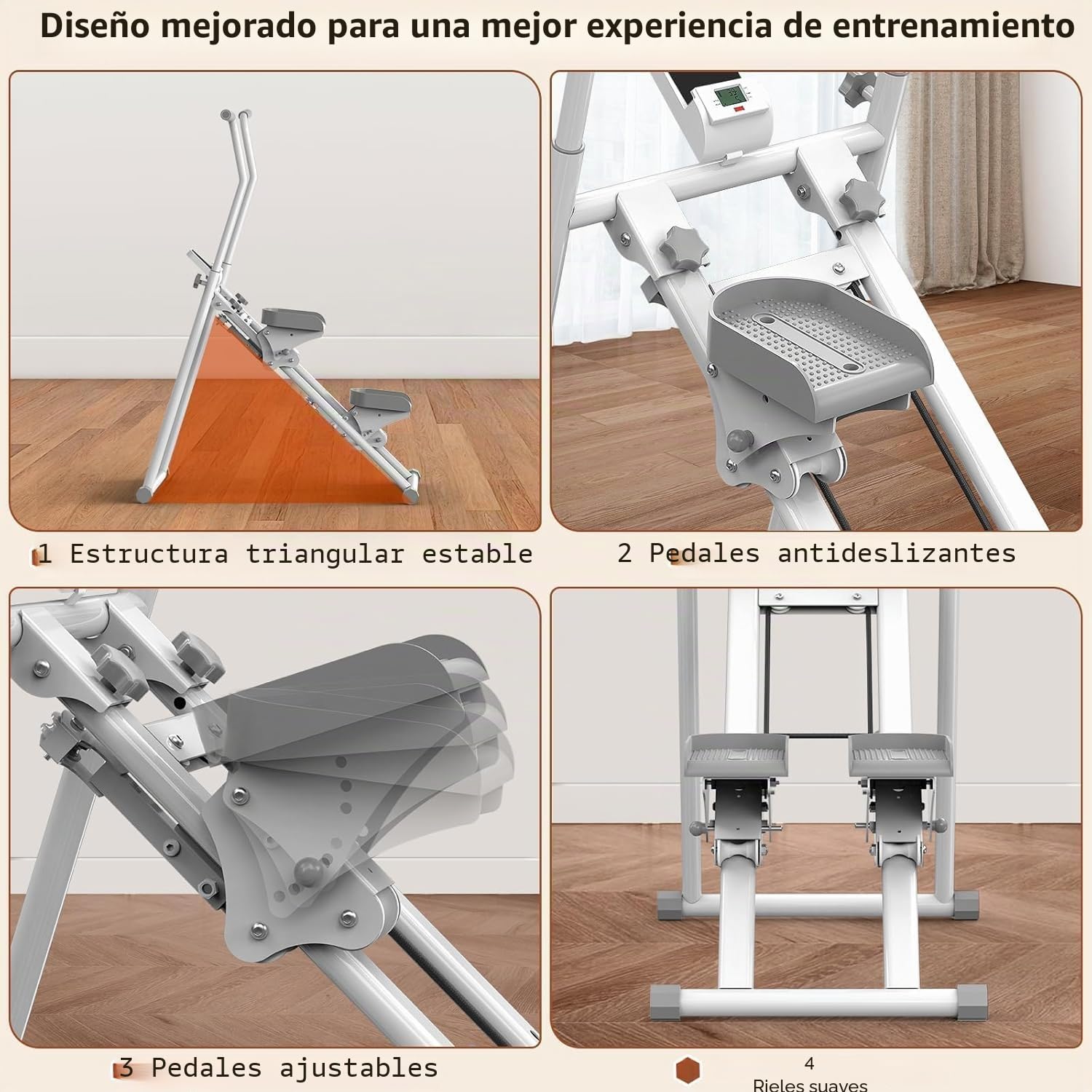 Escalera escaladora Plegable para el hogar, máquina escaladora Vertical de Pedal Grande para Entrenamiento de Cuerpo Completo,escaladores para Ejercicio en casa