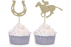 Kentucky Derby Horseshoe Cupcake Toppers