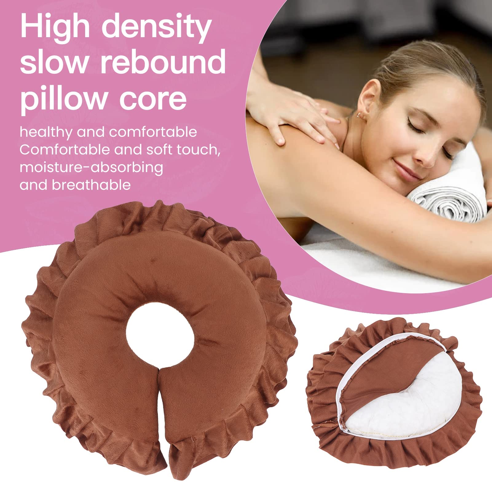 Face SPA , Face Down Pillow for Sleeping, U Shaped Neck Support Cushion, Soft Face Pillow for Massage Table, Prone Pillow, Face Pillow, Lying Pillow for Face Down