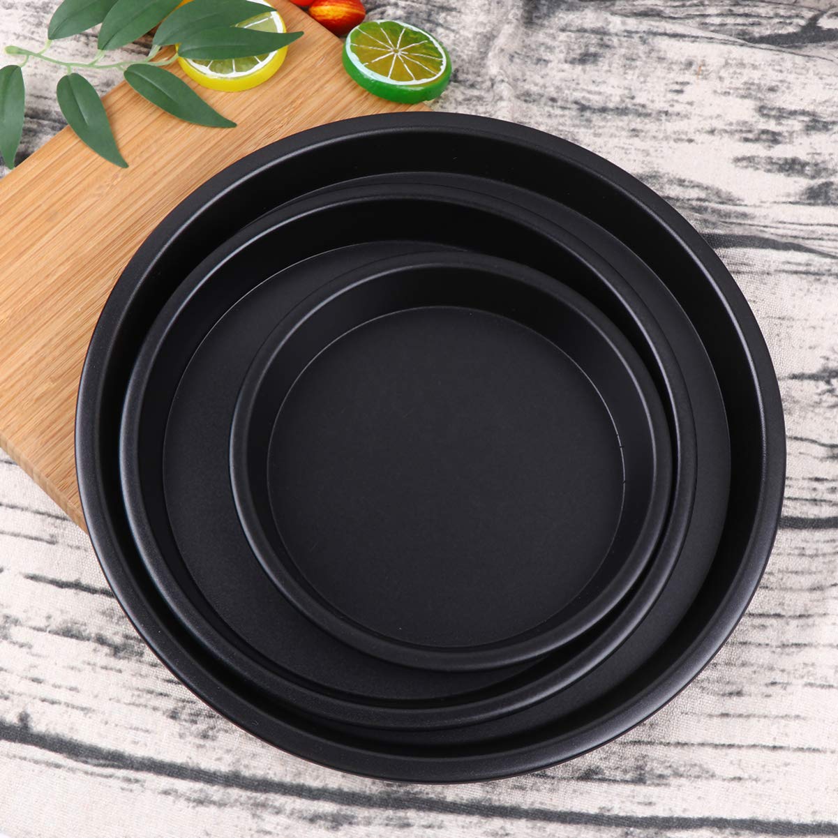 HEMOTON Set 3 Teglie Da Forno Antiaderenti Teglia Da Forno in Lega Di Alluminio 10.63 X 10.63 X 0.98 in Per Torte Cheesecake Biscotti E Pane Uso Domestico E Professionale