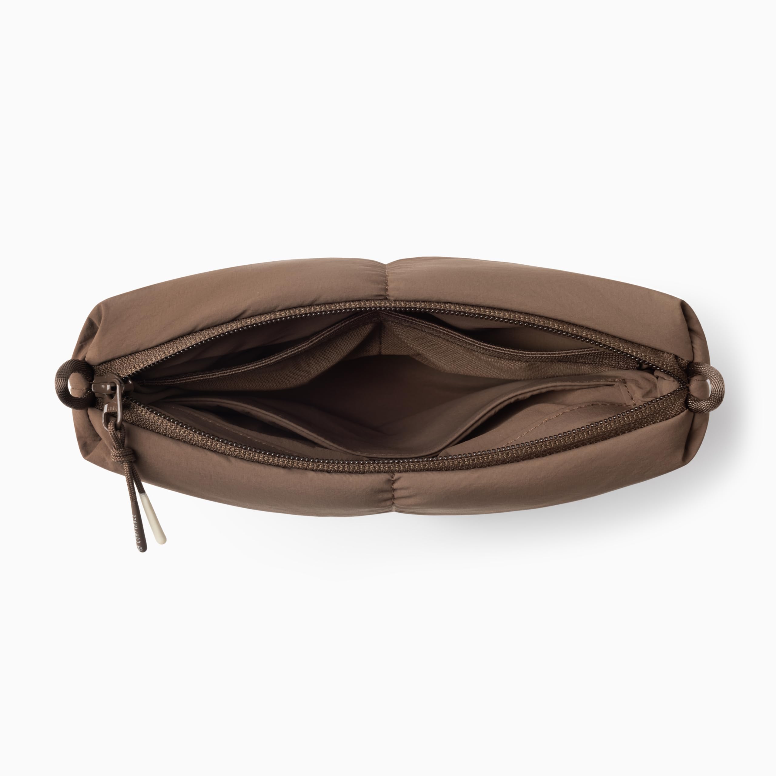 Comfyable Puffy Electronics Organizer da viaggio per donne, uomini, custodia per cavi per caricabatterie, telefono, power bank, cavo, custodia compatta per accessori tecnologici, marrone moka