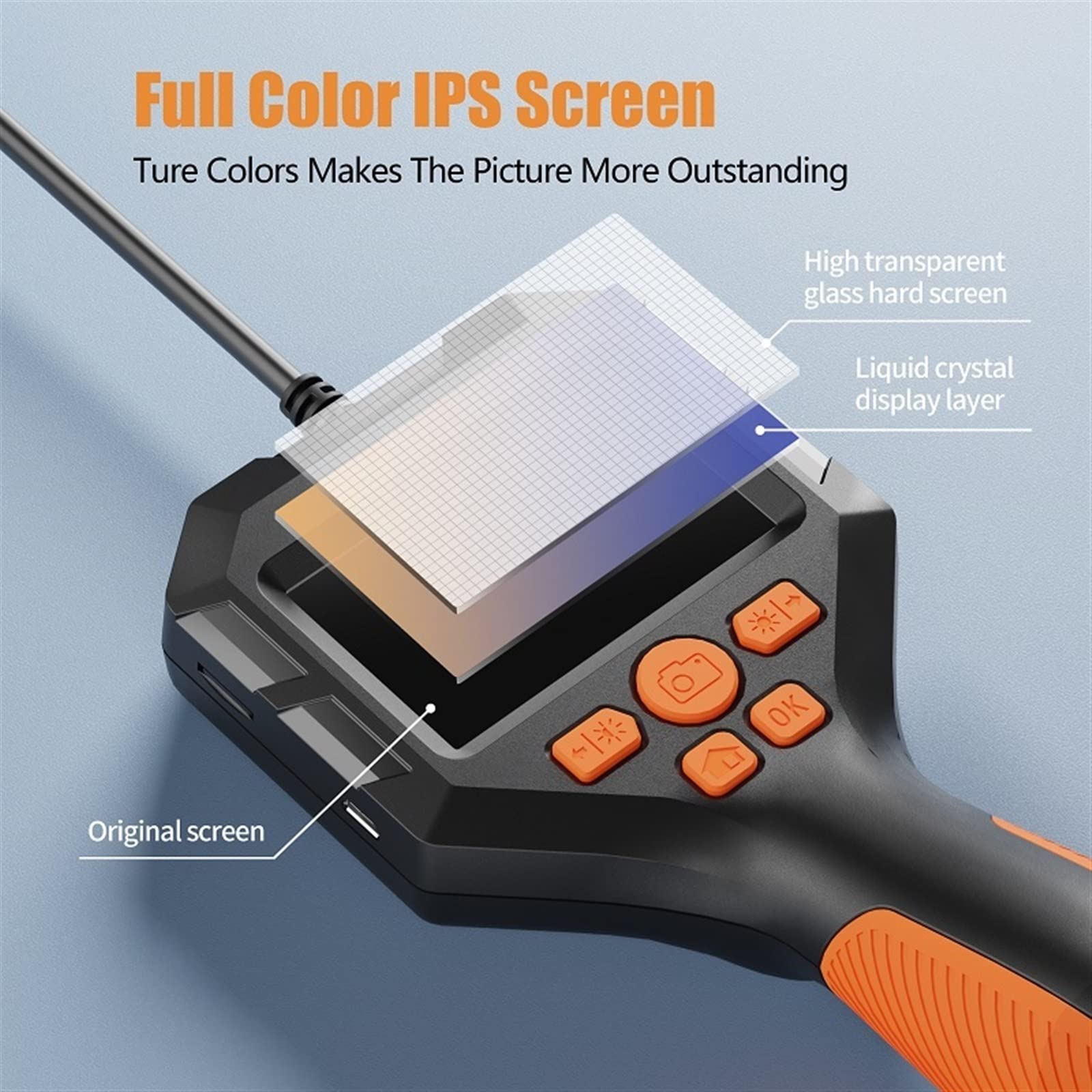 Industriële Endoscoop Camera 2.8 ''IPS Scherm HD1080P