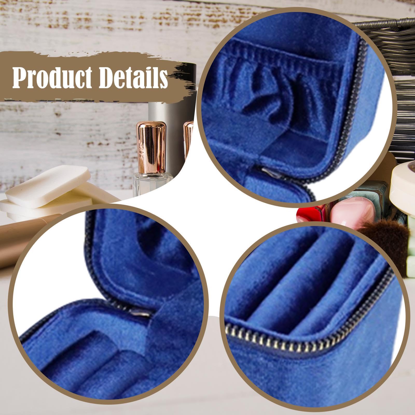 Portagioie per Bracciali con Cerniera E 9 Scomparti Individuali, Realizzato in Similpelle Vellutata. Portatile Ed Elegante, Ideale per Viaggi, Fiere E