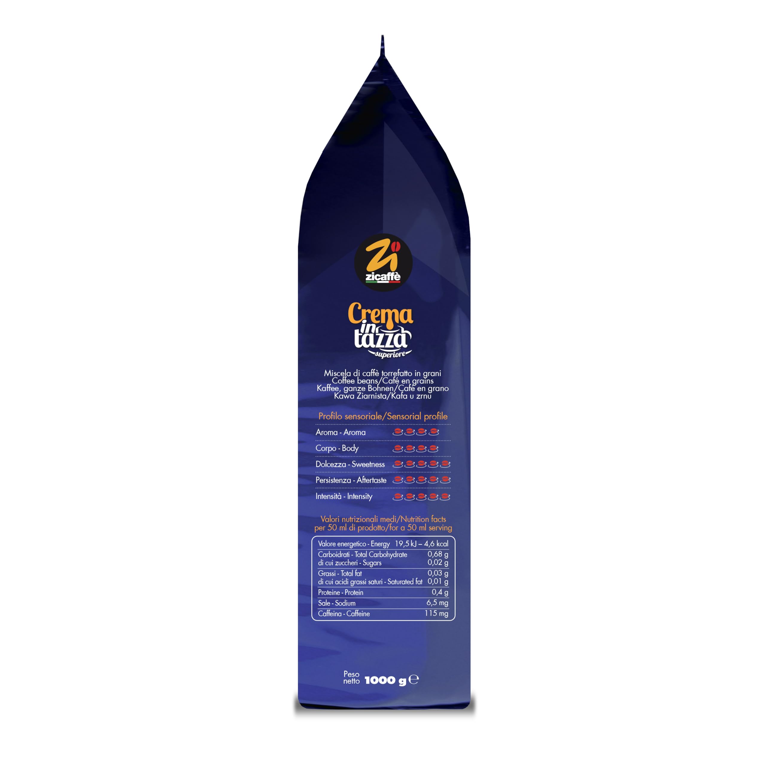 Crema in tazza superiore 1kg Zicaffe