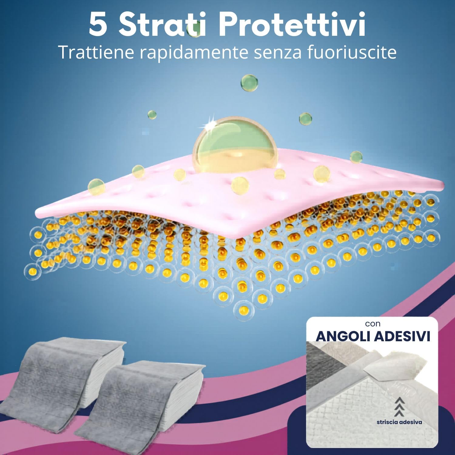 Mama Shop Traversine Perros 60 x 60 al carbón activo, 80 piezas, alfombrillas para adiestramiento de perros y gatos higiénicos, desechables, antiolores con tecnología de polímeros activos súper