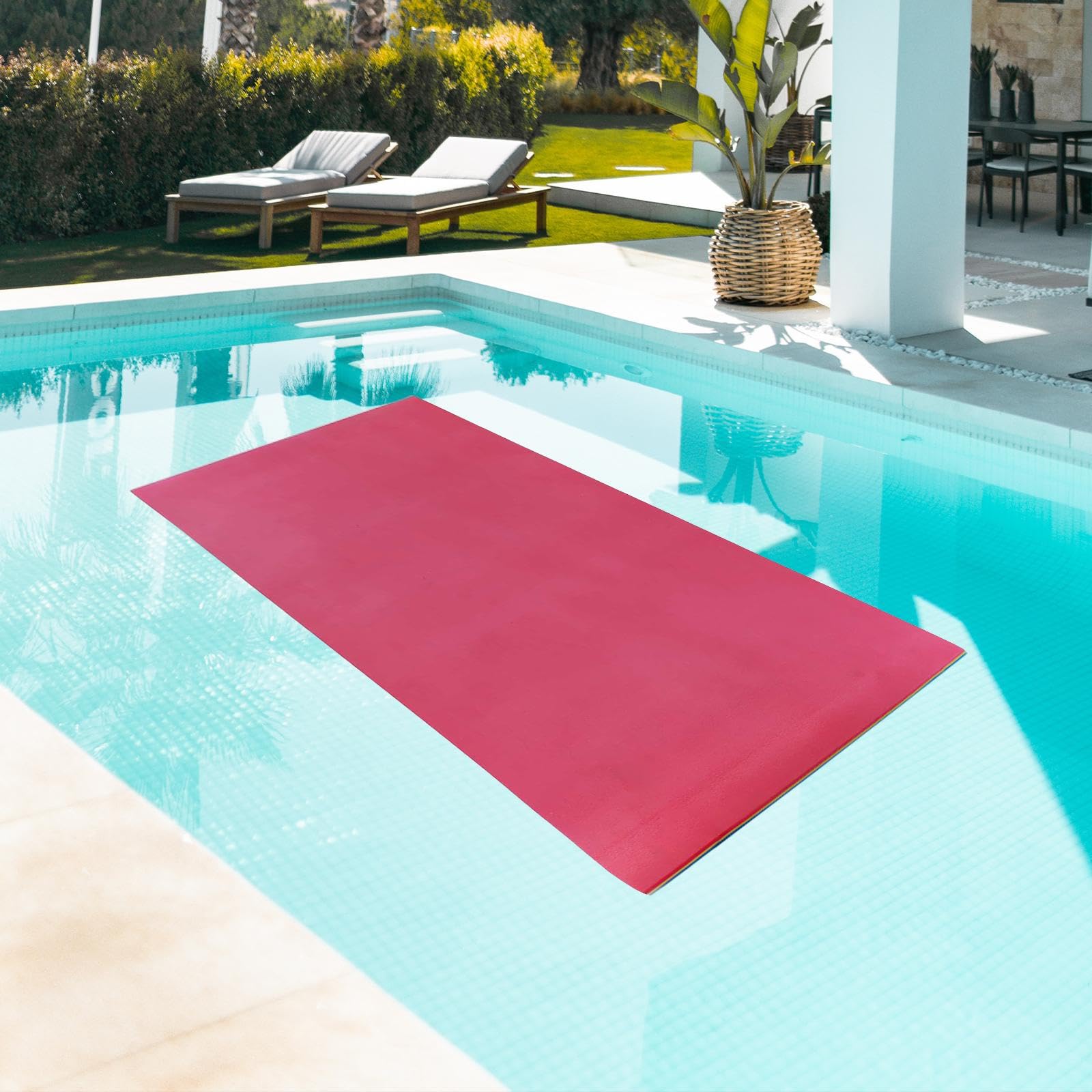LOVIVER Tapis de flotteur d'eau, portable, tapis de 'été, tapis flottant, couverture d'eau Tapis flottant en mousse souple pour loisirs aquatiques, Bleu