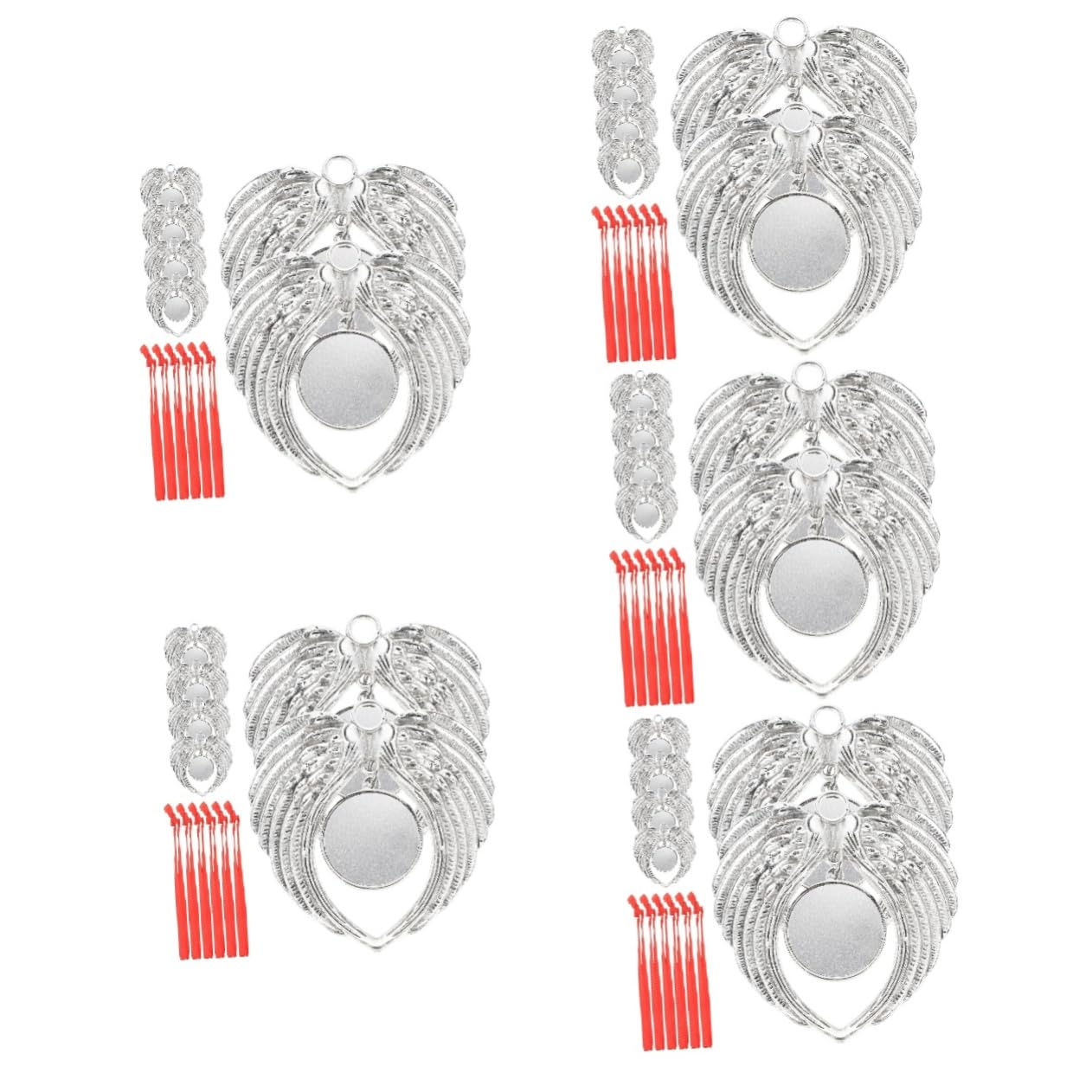 TOPBATHY 30 STK Engelsflügel Anhänger Weihnachtsfensteranhänger Urlaubsparty Liefert Gunst Weihnachtsbaumschmuck Zum Aufhängen Sublimation Personalisierter Anhänger Zinklegierung