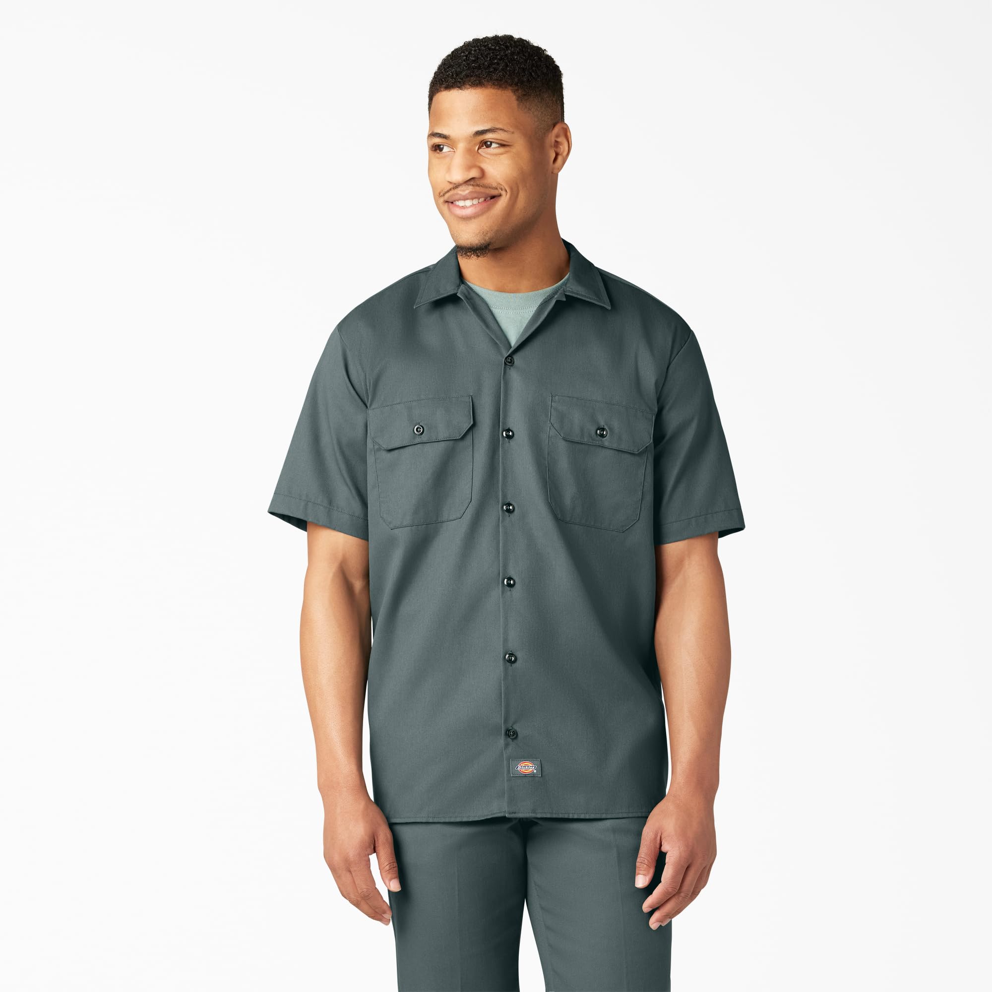 Dickies Long Sleeve Work Shirt Chemise à Bouton Bas, Opaque Homme