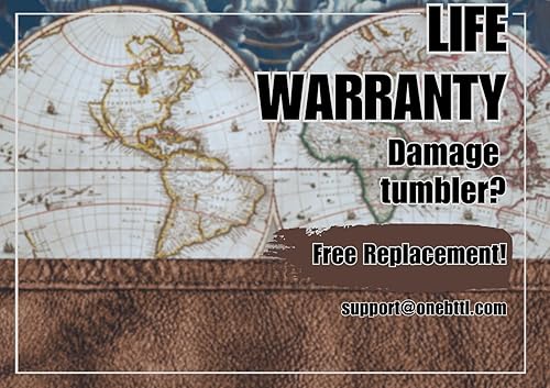 Miniatura 7 de Onebttl Regalos antiguos, vaso de acero inoxidable de 20 onzas con tapa y pajita, regalos de viaje para Navidad, mapa